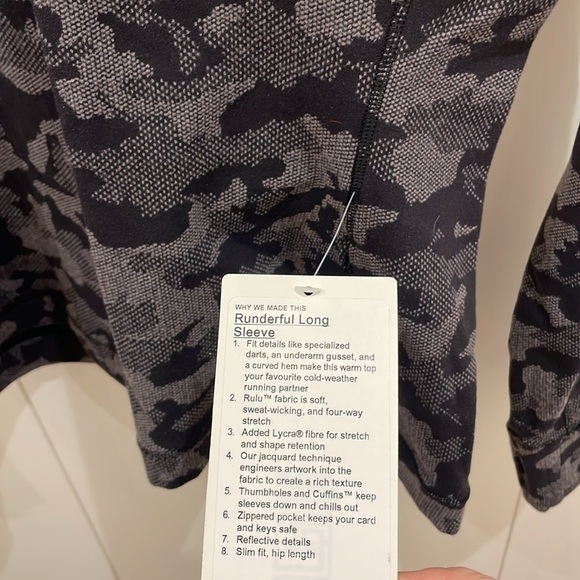 ⭐️Lululemon Runderful Long Sleeve Top—Beautiful!! New With Tags—Size 8 - Picture 4 of 6